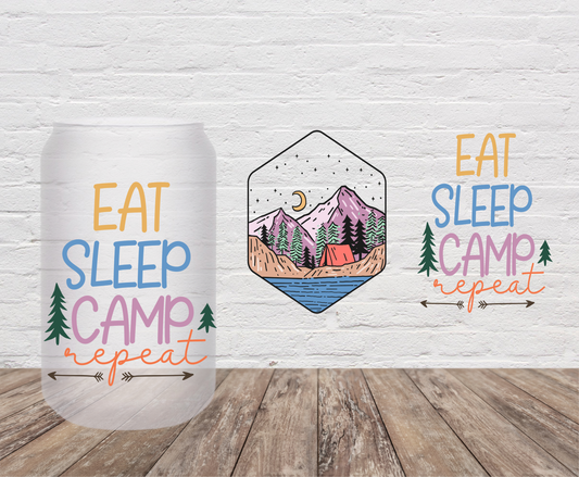 Eat-Sleep-Camp-Repeat- 16oz Cup Wrap