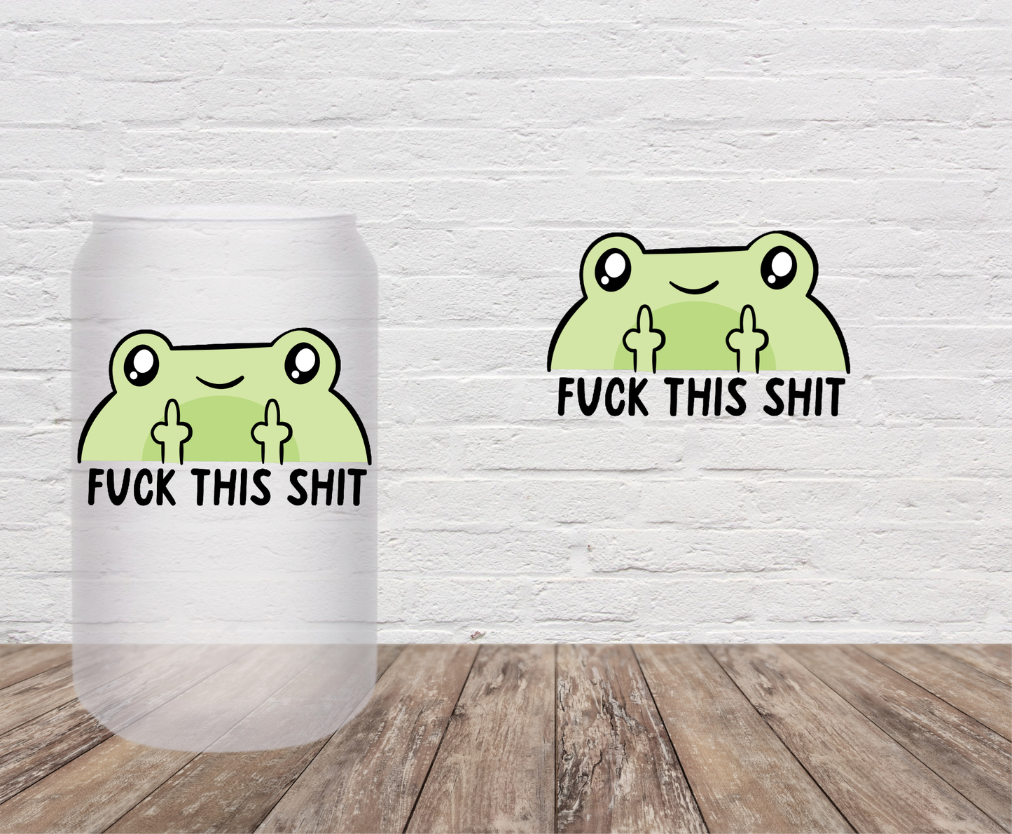 Naughty Frog-  UV DTF Decal/Sticker