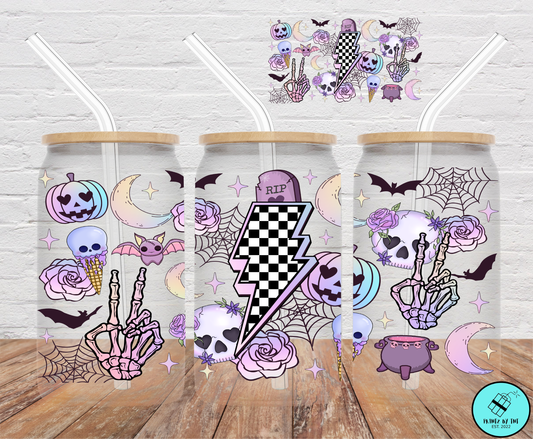 Retro Halloween Pastel- 16oz Cup Wrap