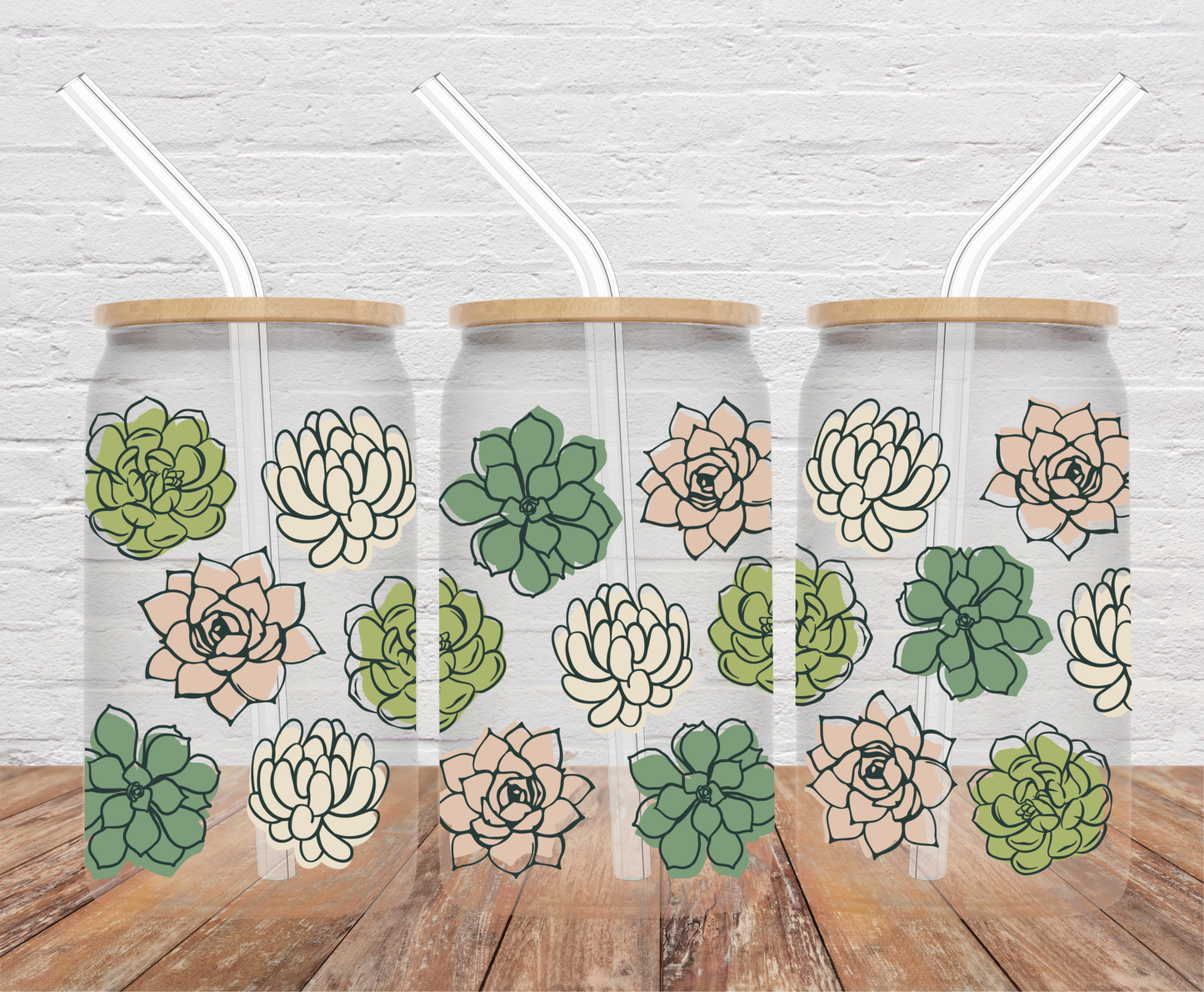 Succulents-16oz Cup Wrap