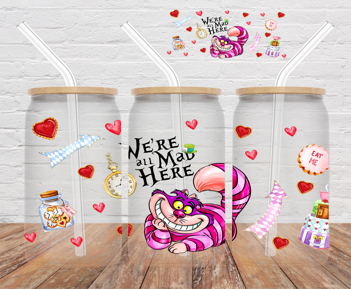 We're All Mad Here- 16oz Cup Wrap