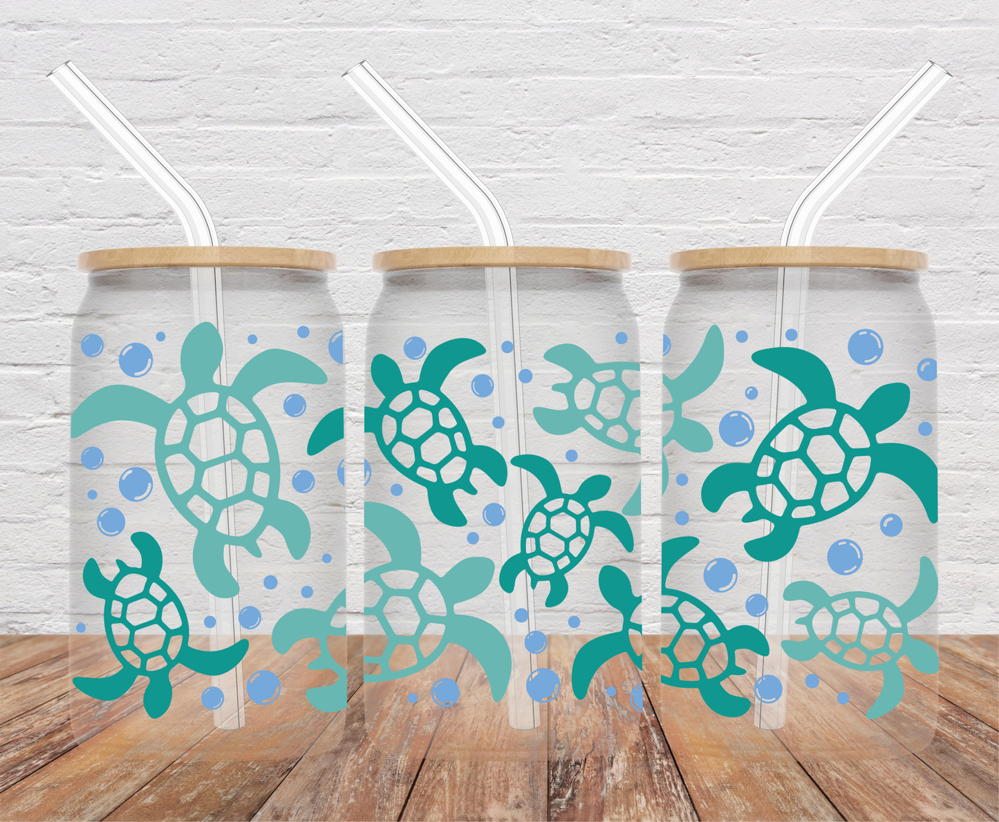 Sea Turtles- 16oz Cup Wrap