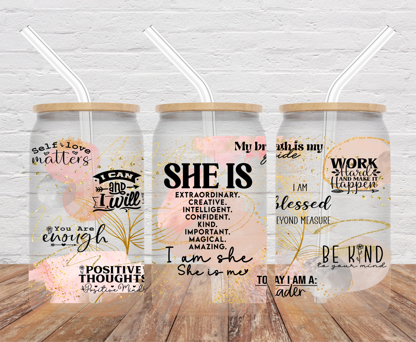 She Is- 16oz Cup Wrap