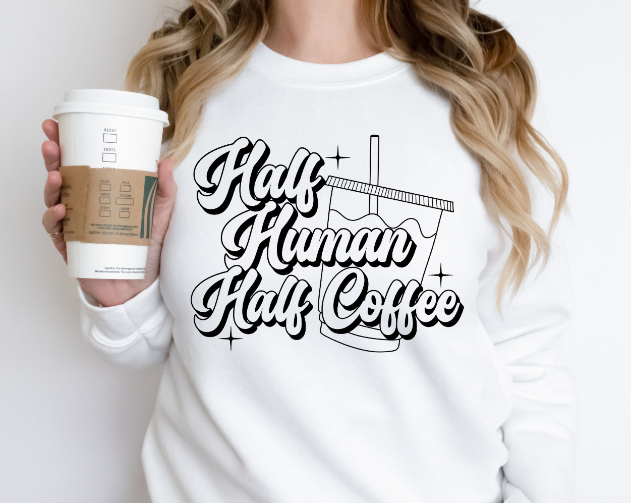 Half Human Half Coffee- Single Color Screenprint